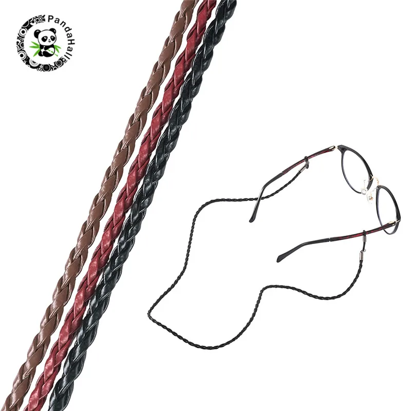 

pandahall 3 Strands/Set Anti-skidding Braided Round Rope Glasses Neck Cord Strap Eyeglass String Holder for Jewelry Findings 27"