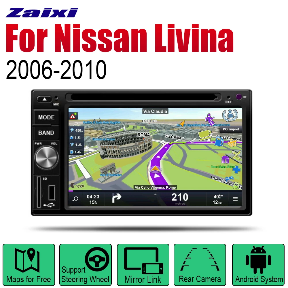 

Auto DVD Player GPS Navigation For Nissan Livina 2006~2010 Car Android Multimedia System Screen Radio Stereo