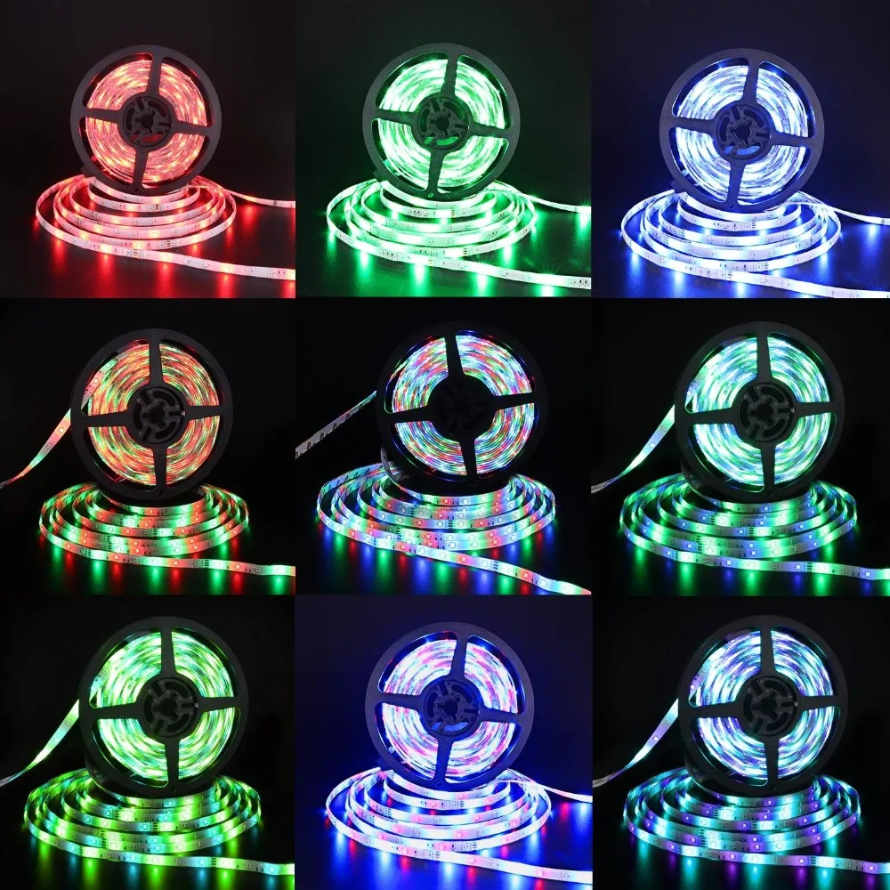 YWXLight Светодиодная лента 5050 2835 5730 SMD DC12V 60 светодиодов/м 5 м/лот гибкая светодиодная