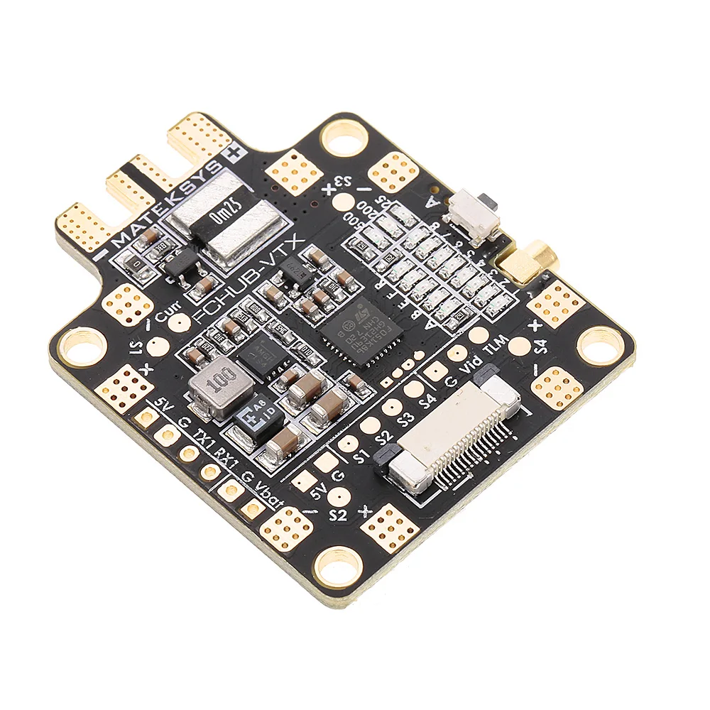 

FCHUB-VTX 5.8G 40CH Video Transmitter 25 200 500mW Switchable with 6~27V PDB 5V 1A BEC for RC FPV Racing Drone Quadcopter