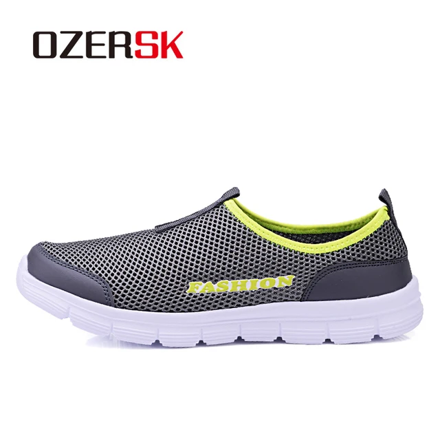 US $5.29 OZERSK Brand Breathable Men Running Shoes Men's Jogging Mesh Summer Mesh Sneaker Casual Slip-on San