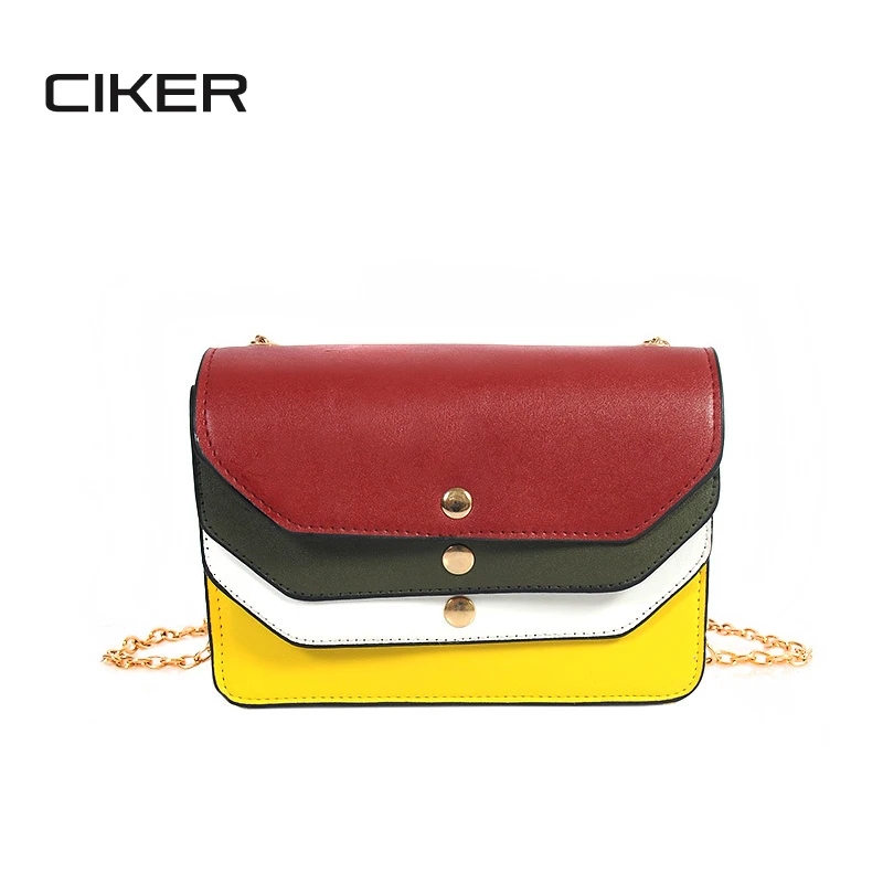 

Ciker Women Shoulder Bag 2017 Fashion Patchwork Crossbody Bag Contrast Color Women Messenger Bag Famous Brands Designer Sac