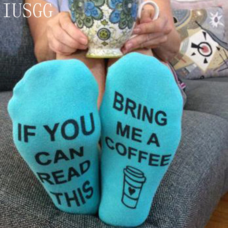 

Custom Coffee Sock IF YOU CAN READ THIS BRING ME A COFFEE Summer Boat Socks Funny Letters Ankle Socks Fashion Cotton Short Socks