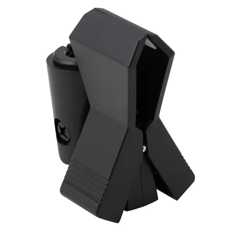 New Microphone Mic Stand Accessory Plastic Clamp Clip Holder Mount Flexible Black