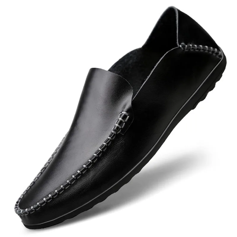 Мужская Дизайнерская Повседневная обувь; Брендовая обувь из натуральной кожи; итальянские мужские кроссовки; нескользящие лоферы на плоской подошве; Вождение мужской обуви