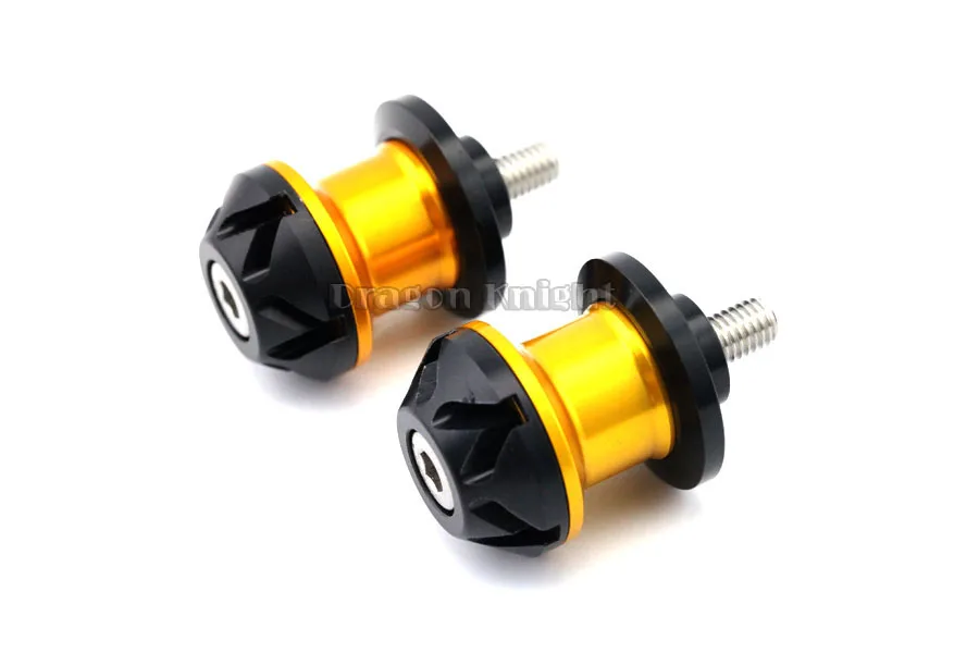 

For KAWASAKI Z800 Z1000 KLE1000 VERSYS ZX-6R NINJA ZX-10R NINJA Golden Motorcycle 8mm CNC Aluminum Swingarm Spools slider