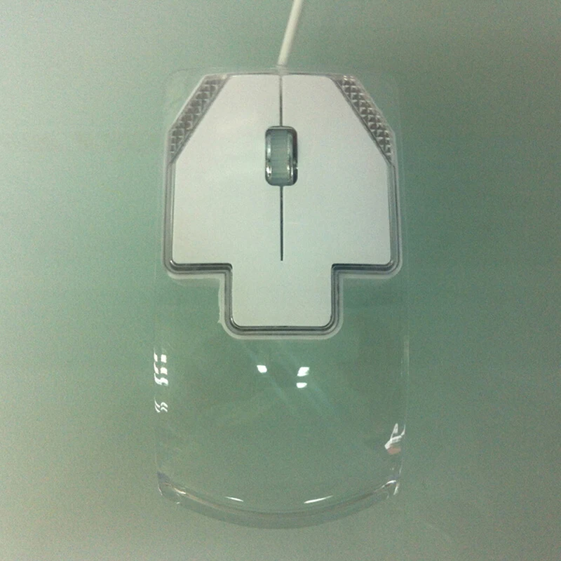 

Clear Computer 2.4G Wireless Mouse 1200DPI Optical LED Blue Light Transparent Wired USB Mouse Mice For PC Laptop Desktop