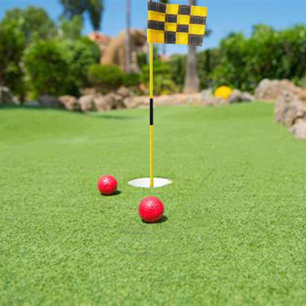 

CRESTGOLF 1set Per Pack Backyard Golf Practice set Golf Hole Pole Cup Flag Stick Putting Green Flagstick