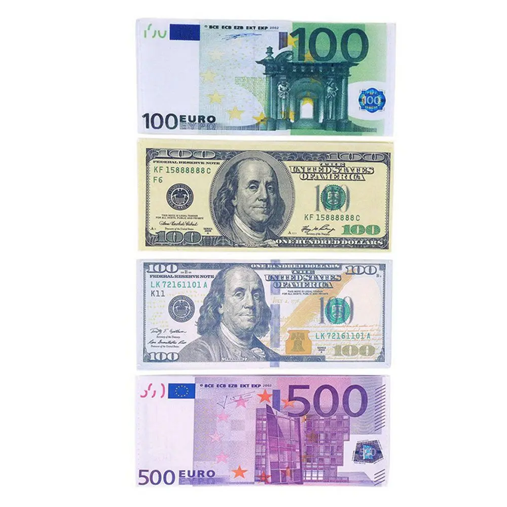 Мужские и женские Зажимы для денег, кошелек с узором в виде банкнот, Евро Кошелек, кошельки унисекс, модный кошелек, Одноцветный держатель для денег