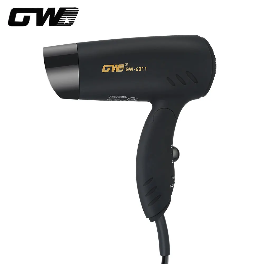 Guowei GW-6011 Professional Электрический мини-Фен складной Компактный Дорожный фен для укладки волос Складная ручка с вилкой ЕС - изображение