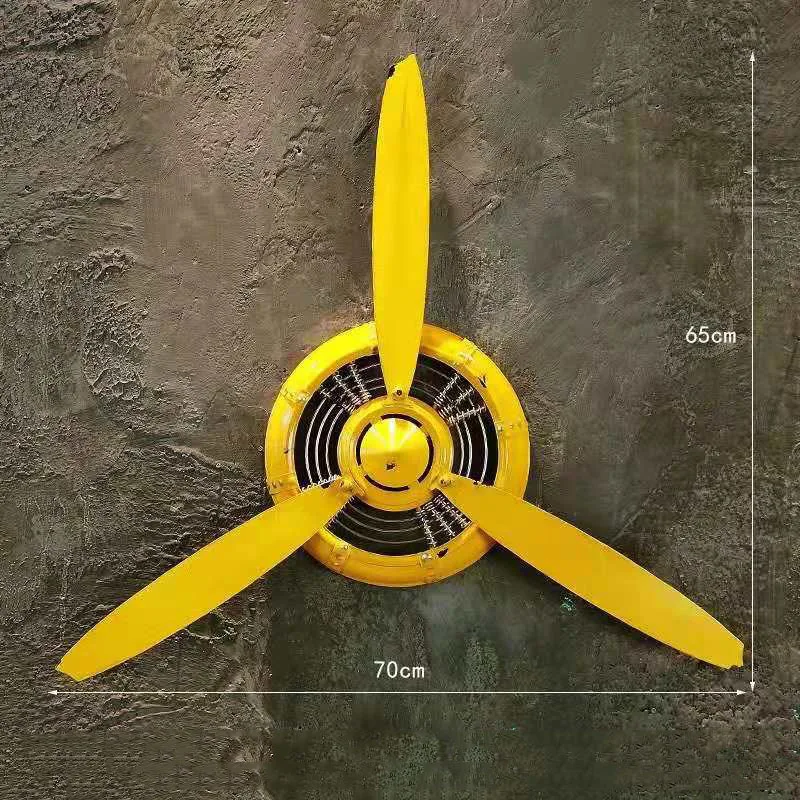 Промышленный Самолет Пропеллер металлические настенные часы немой и HD дисплей самолет Ретро орнамент Декор