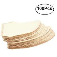 100 шт. небеленые бумажные фильтры для кофе коничные чашки ситечко для кофе инструмент американская кофемашина