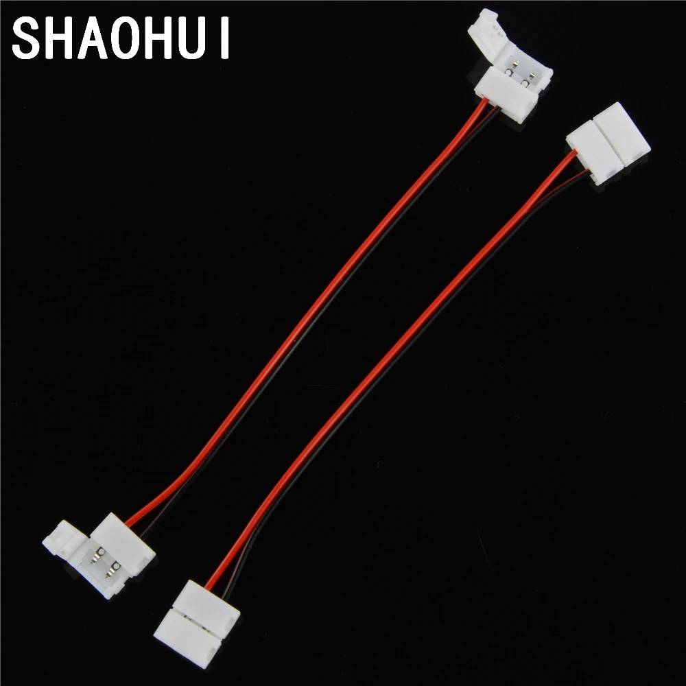 

Big Promotion 10pcs/lot 2Pin 8MM Female DIY PVC RGB LED PCB Strip Connector Adapter For 3528 LED Lights free shipping