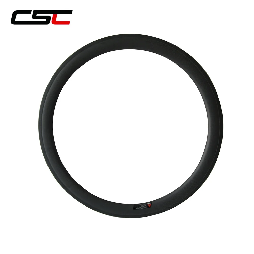 Cheap CSC  carbon 50mm clincher 25mm width U shape rim bicycle road carbon rims with 3K UD carbon fiber 2