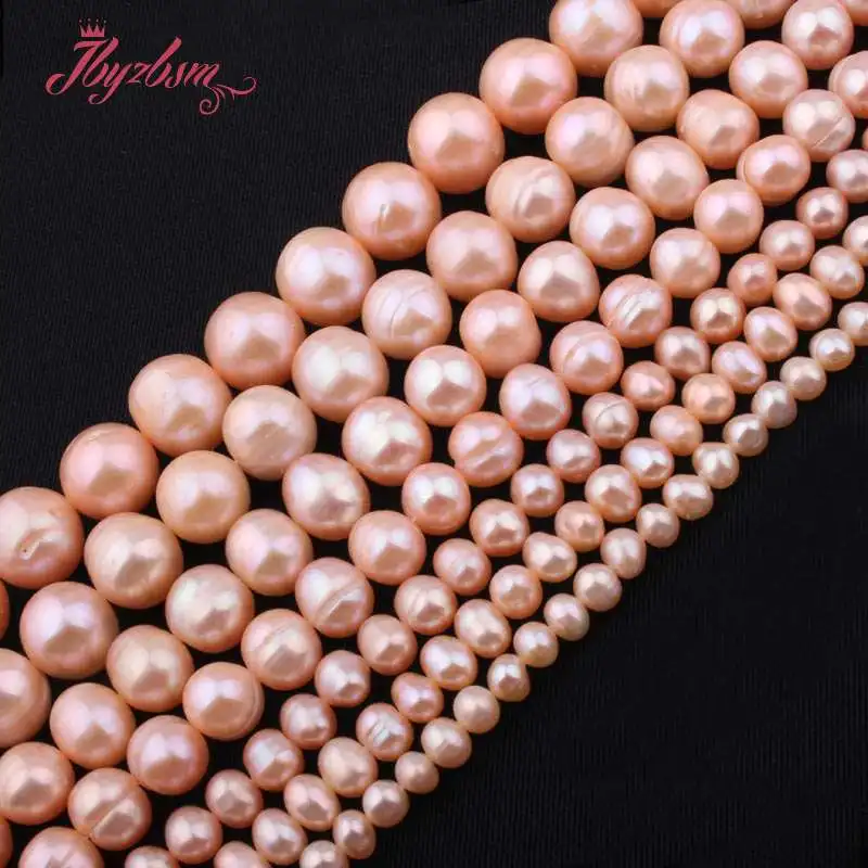 5-6,7-8,8-9 мм Nearround розовый пресноводный жемчуг натуральный камень бусины для DIY ожерелье ювелирные изделия для создания браслетов 14,"
