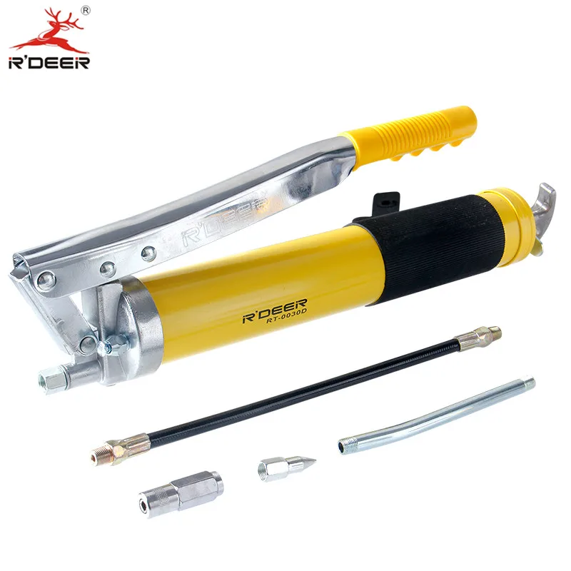 R'DEER Grease Gun 600cc Liubricate Oil Filling Tools Air Grease With