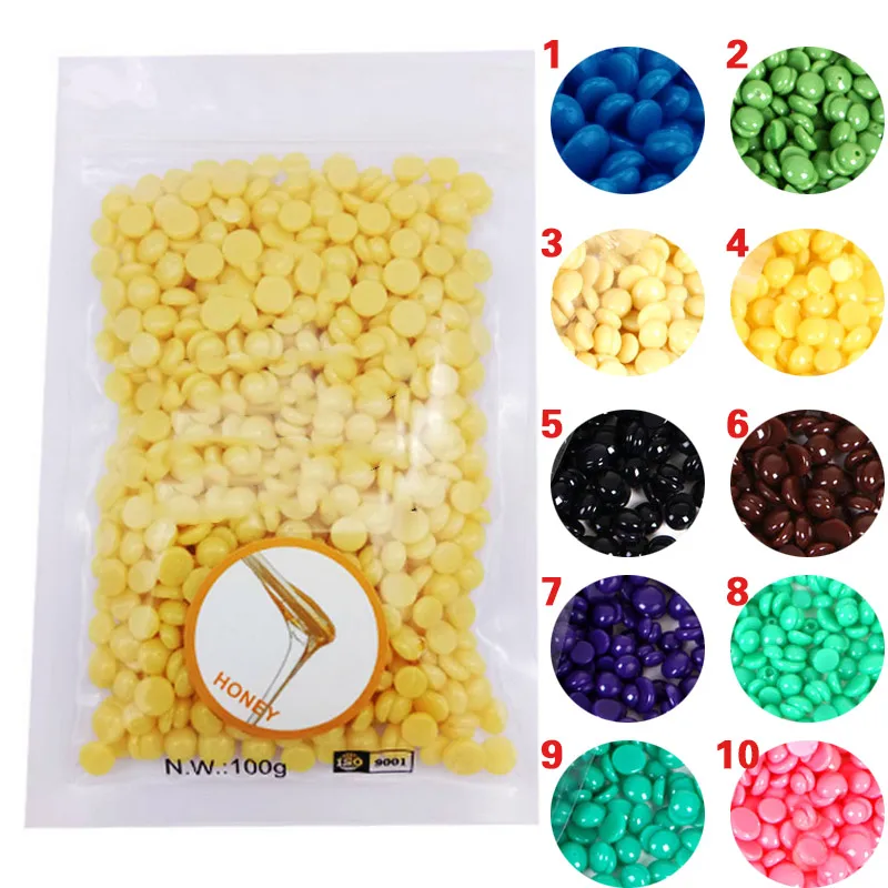 

100g Brand New 1 Bag Depilatory Wax Film Hard Wax Beans Pellet Waxing Bikini Hair Removal Bean for All Types Skin Beauty