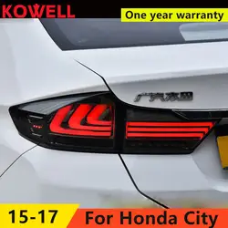 KOWELL автомобильный Стайлинг для HONDA City 2015 2016 задние фонари светодиодный задний фонарь светодиодные задние фары DRL + тормоз + Реверсивный +