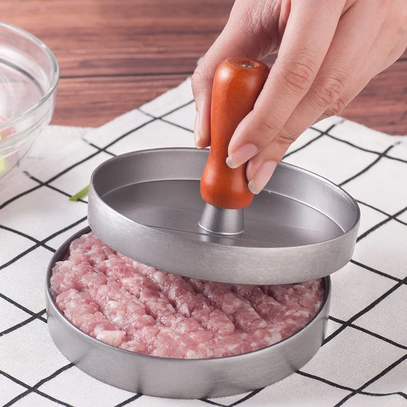 

YINUO 2018 Newest Meat Filling Mold Hamburger Pressure Kitchen DIY Mold Aluminum Alloy Hamburg Pressing Machine Meat Maker