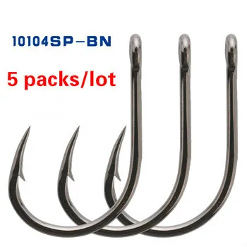 

Mustad Hooks for Sea Fishing High Carbon Steel Hook 10104sp-bn # 5 packs/lot Carp Fishing Hooks Anzuelos Pesca Acesorios