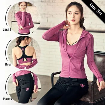 

3pcs Women Yoga Sets Fitness Bra+Pants+Shirts Leggings Set Gym Workout Sexy Sports Wear Mesh Patchwork Leggings Running Clothing
