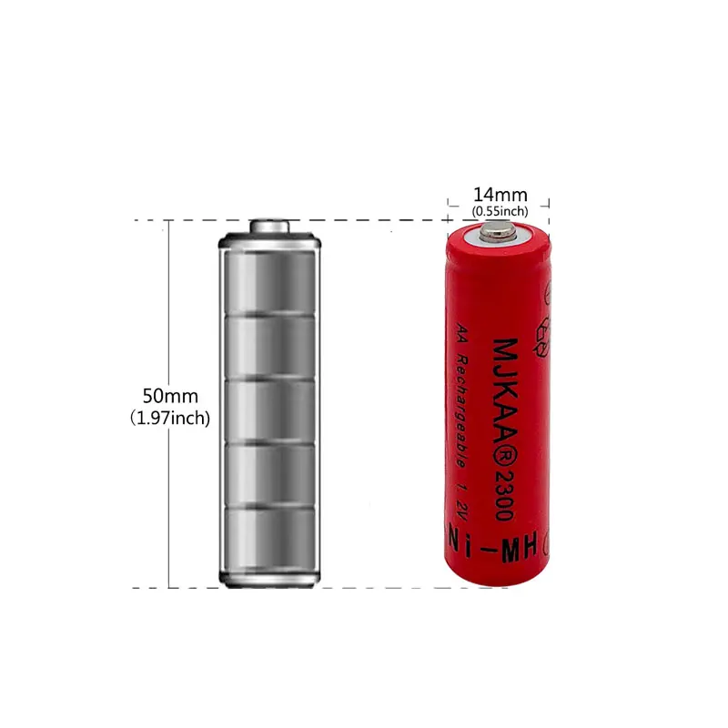 20 шт. AA red 2300mAh Ni-MH аккумуляторы+ 20 шт AAA 800mAh Аккумуляторы