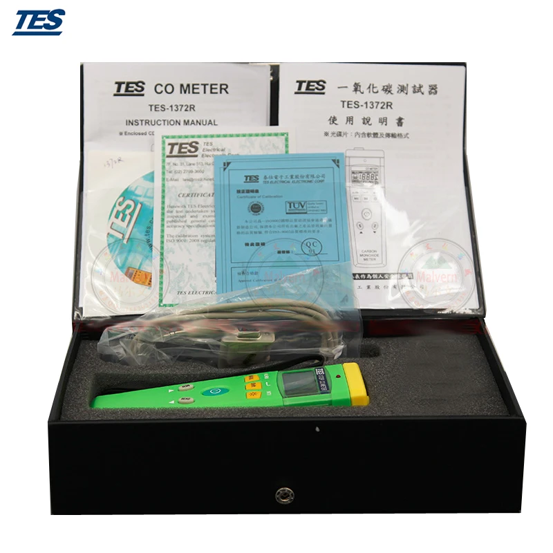 Портативный тестер угарного газа анализатор CO измеритель (0 ~ 999 ppm 1 ppm) TES 1372R|detector