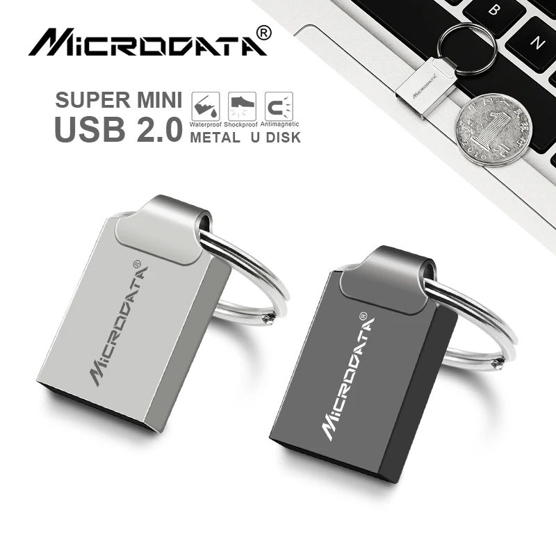 Супер мини USB флеш накопитель 8 ГБ 16 32 64 Гб Серебряная Карта памяти ручка диск с