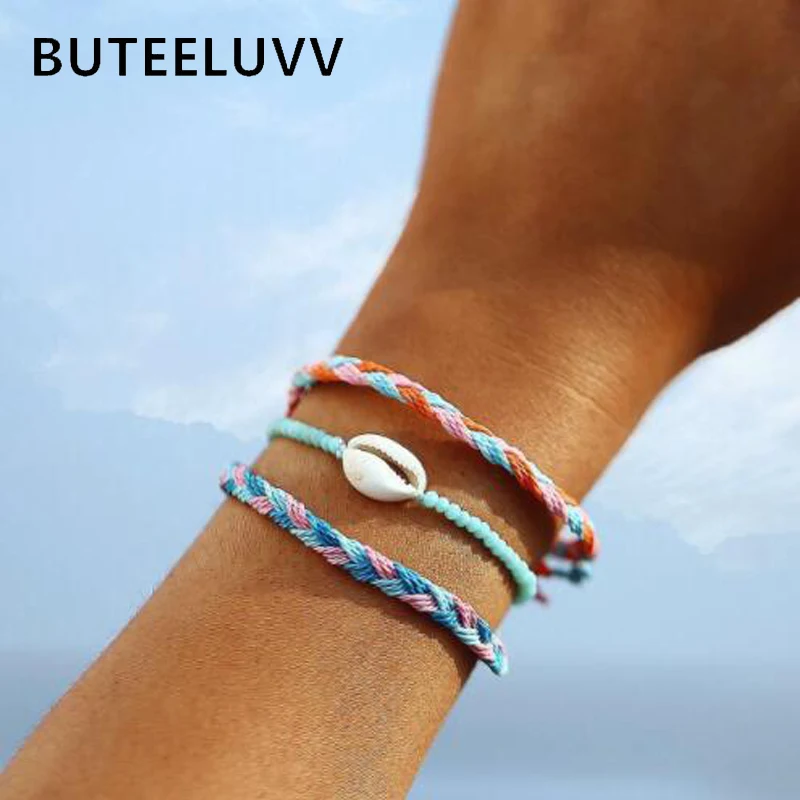 BUTEELUVV Handmade Weave Rope Bracelets for Women Bohemian Ethnic