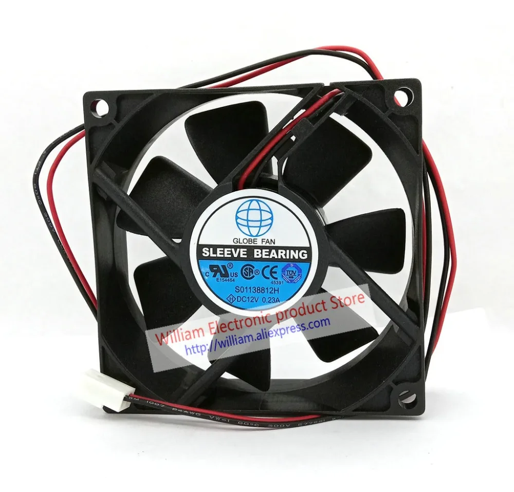 New Original S01138812H DC12V 0.23A S01138812M 80x80x25MM Computer cooling fan