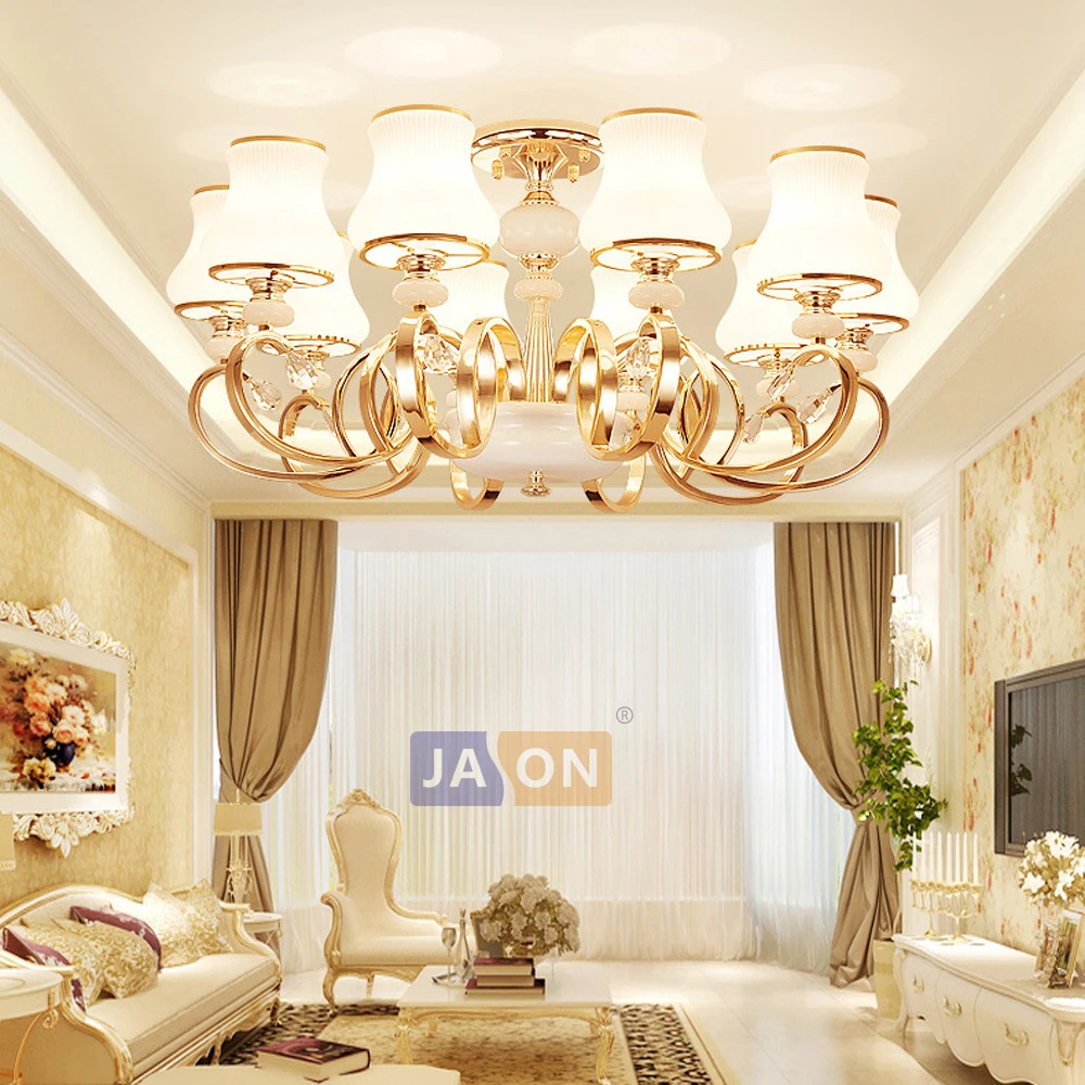 

led e14 Postmodern Iron Crystal Glass Golden LED Lamp.LED Light.Ceiling Lights.LED Ceiling Light.Ceiling Lamp For Bedroom Foyer