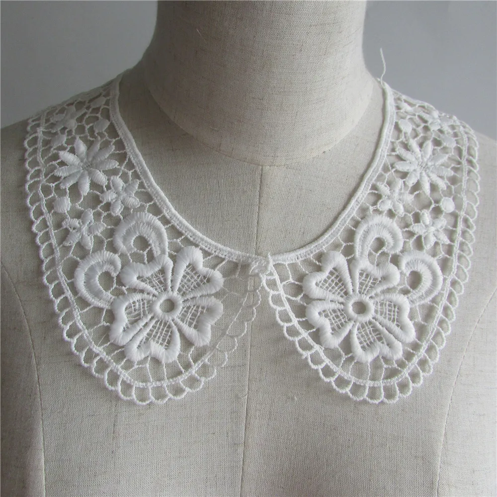 1pcs sell white floral lace collar fabric trim diy embroidery lace fabric neckline applique 1pcs sell white floral lace collar fabric trim diy embroidery lace fabric neckline applique