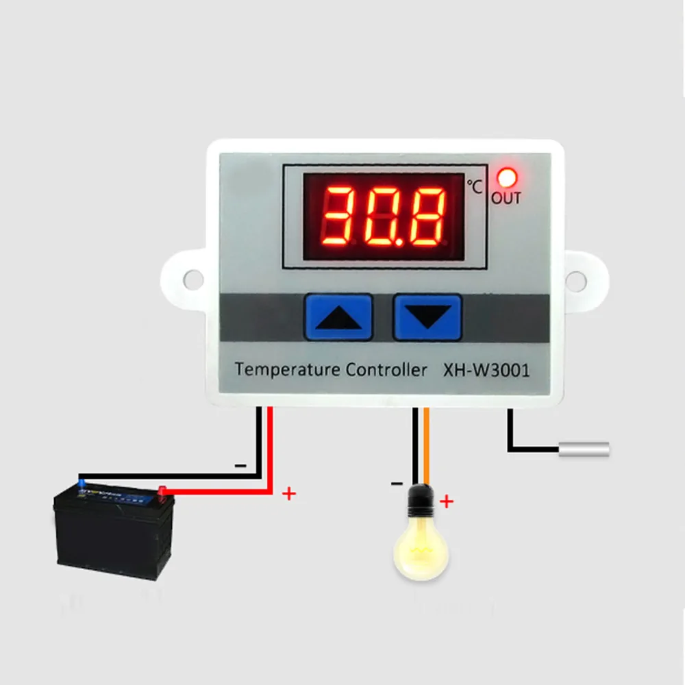 AC 220V 12V 24V 10A интеллектуальный цифровой светодиодный дисплей термостат регулятор