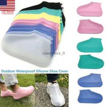 

US Outdoor Riding Waterproof Shoe Cover Rainproof Silicone Sand-proof Rain Boots