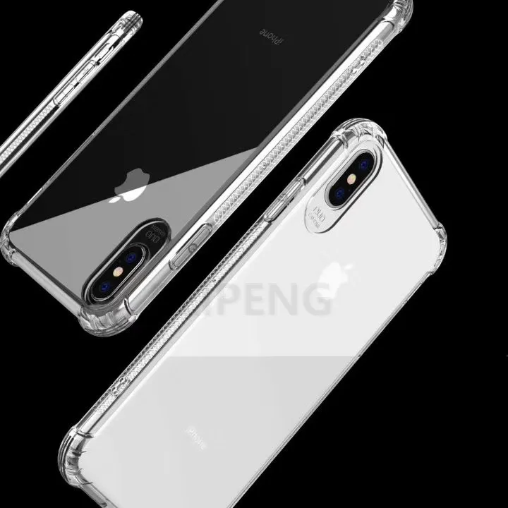 PEIPENG Luxury phone CaseThickened anti-fall For iPhone XS MAX XR X Ultra Thin Transparent Back Case For iPhone 6 6s 7 8Plus Simple 04