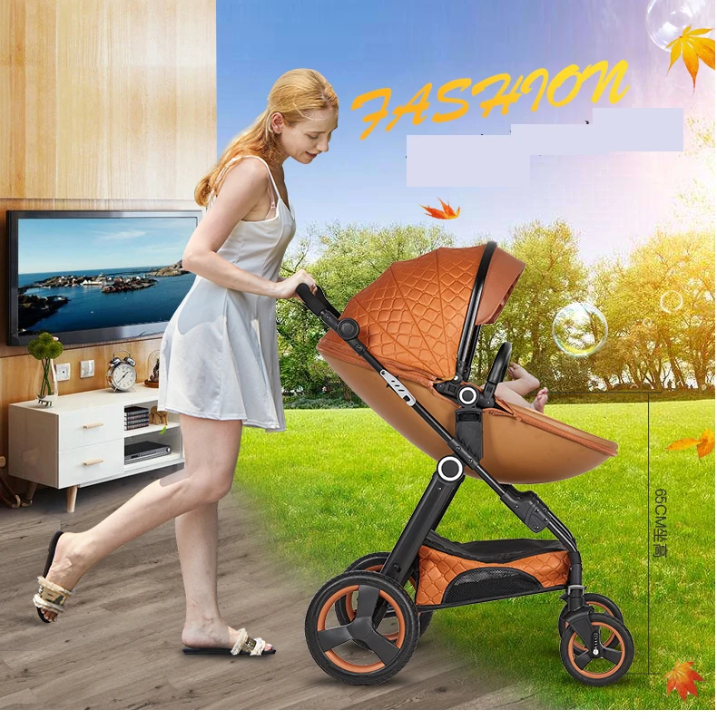 Baby Stroller High Landscape Carriage 2018 New 2 in 1 Pram Similar to Aulon