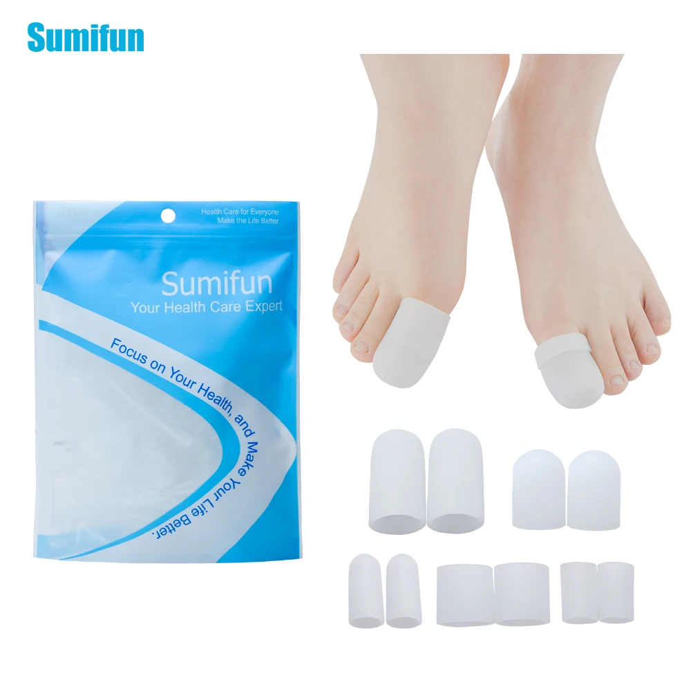 Sumifun 10 шт. гелевые мозоли для ног для удаления волдырей гель Bunion палец протектор для ног массажные стельки для обуви разделитель для ног D0185