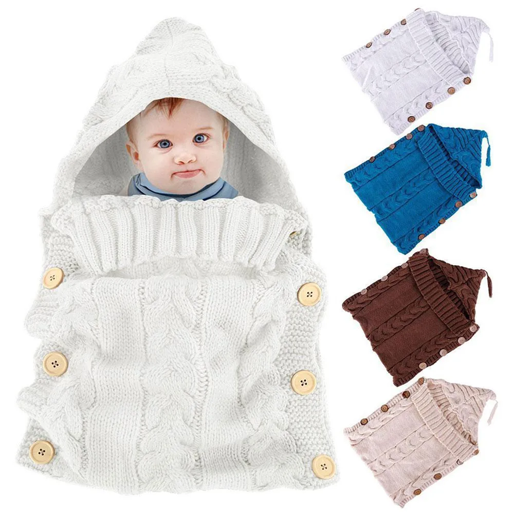 TELOTUNY Baby Knit Sleep Bags Wrap Swaddle Sleeping Bag Warm Wool