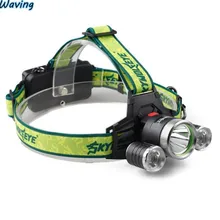 1PC Flashlight 2017 Bicycle Bike Front Head Light 9000Lm 3X XML T6 2R5 LED Headlight Headlamp