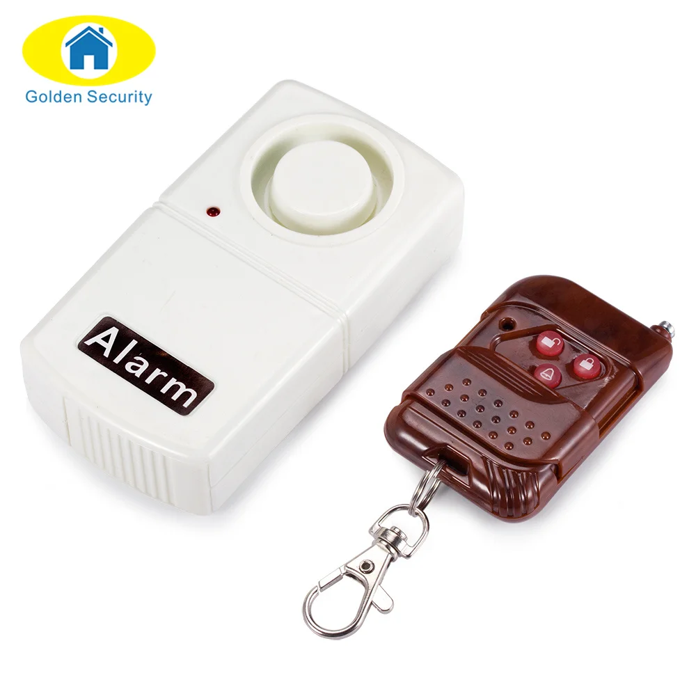 

Golden Security Mini Anti-Theft Vibration Shock Detector Sensor Wireless Security Alarm System 120dB Voice Door Window Car