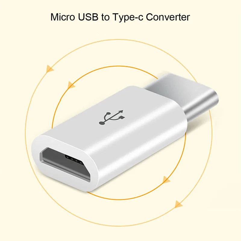 Новое поступление Micro USB Женский адаптер Тип C Мужской конвертер Кабель OTG адаптер Разъем USB-C зарядки Зарядное устройство белый(L0710