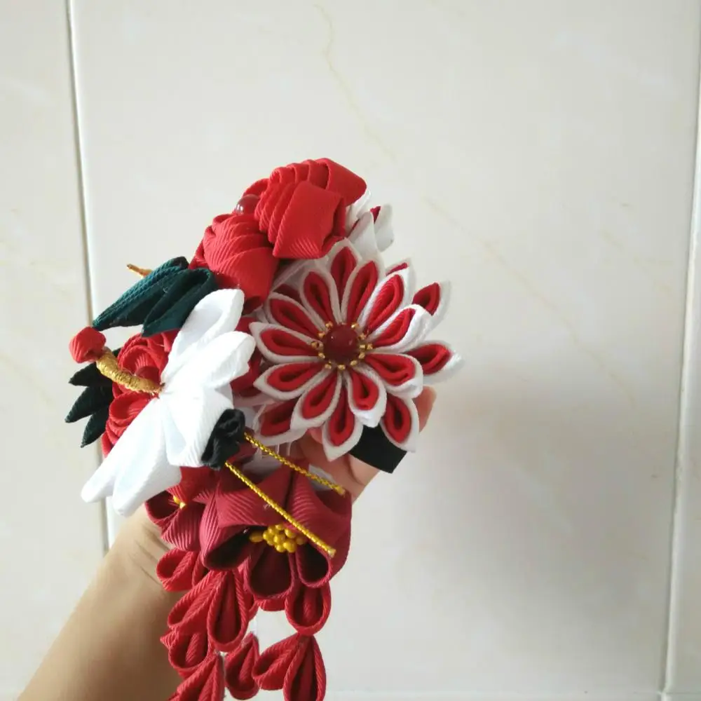 LALAVARA азиатские заколки kanzashi Sakura Lucky birds аксессуары для волос Свадебные Заколки Для Волос