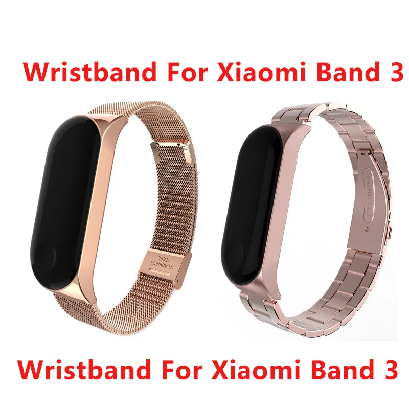 Wristband For Xiaomi Band 3 Metal Bracelet Stainless Steel Wrist Strap