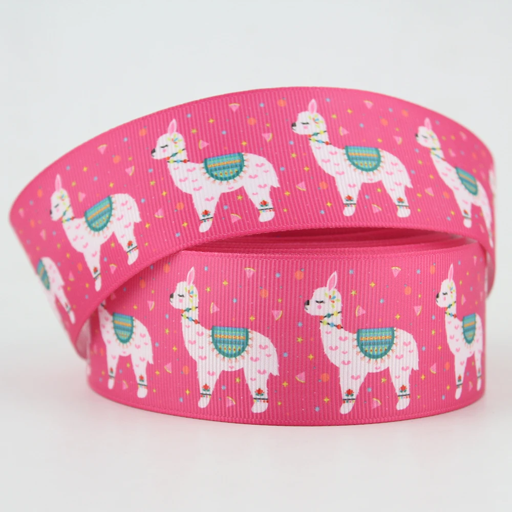 Llamas cartoon character  grosgrain ribbon  (9)