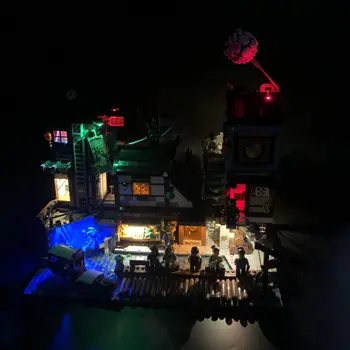 

NINJAGO City Docks Ninjago Movie Led Light Set For Compatible IEGOset 70657 06083 Building Blocks bricks Toys Gifts