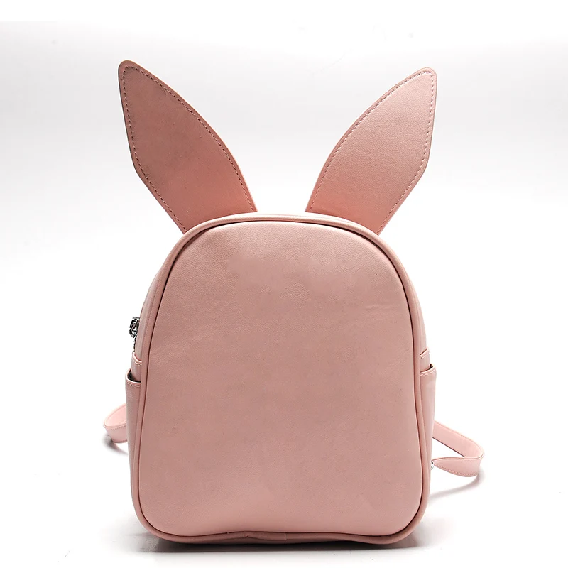 

Women Backpack Small Cute Modeling Bat Wing Rabbit Cat Ear Backpacks for Girls School Bag Three Pairs of Ears Shoulder Bag