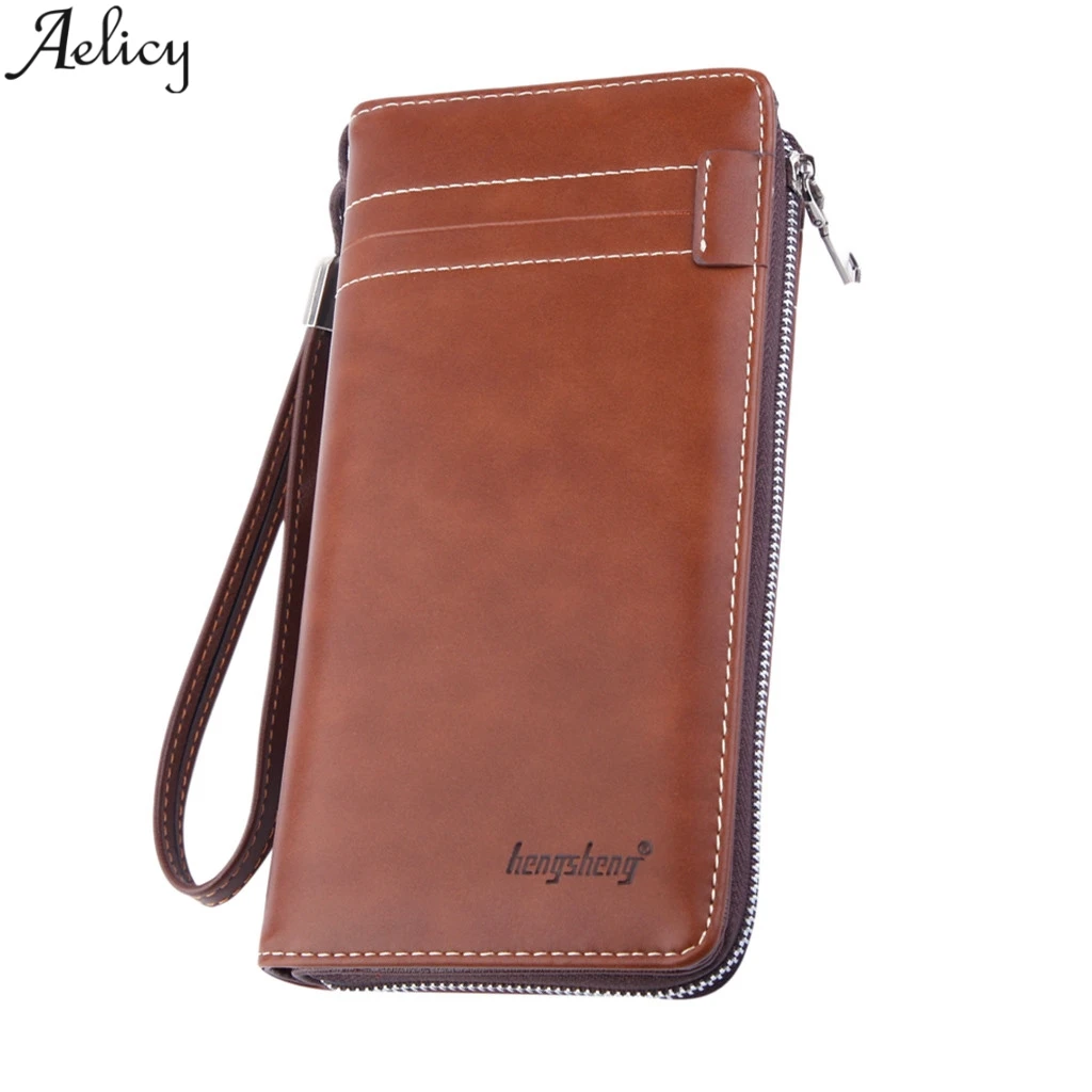 Aelicy Мужской Длинный кошелек для нескольких карт бумажник рук спроектированный