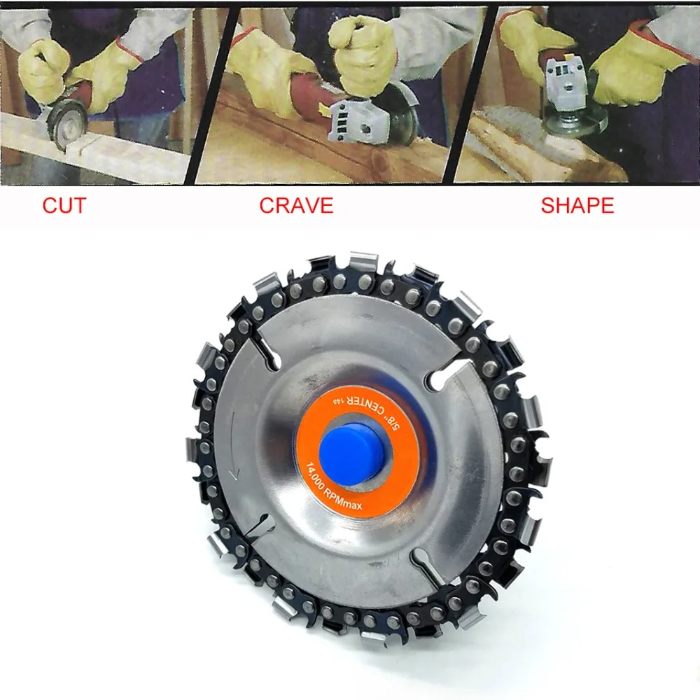 Grinder Disc 22 Tooth Fine China Saw 100mm or 115mm Angle Carving Sculpting Wood Plastics Wood Carver