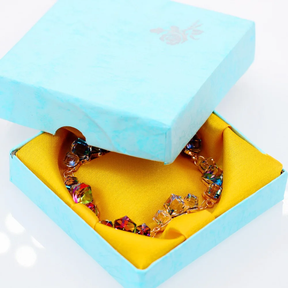 Uloveido радужные браслеты для женщин, браслет, многоцветные геометрические браслеты, браслеты, розовое золото, Женские Ювелирные изделия GR126