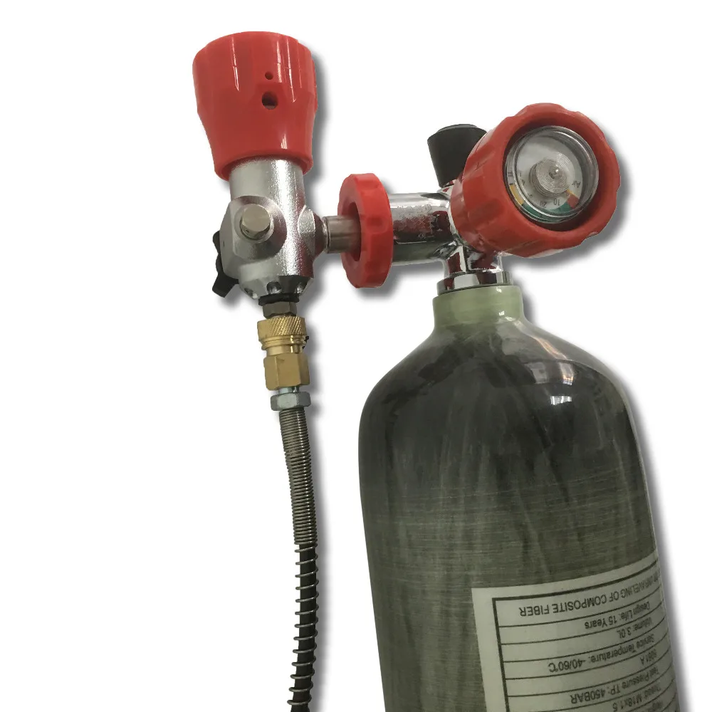 AC103101 PCP Paintball HPA Tank 3L Bottle 4500PSI CO2 Soda Stream Cylinder with gague valve station filling pcp